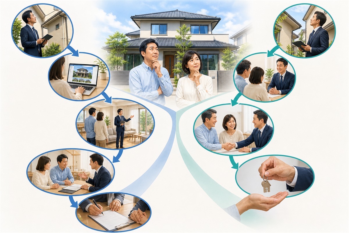 不動産売却の仲介と買取を比較する図