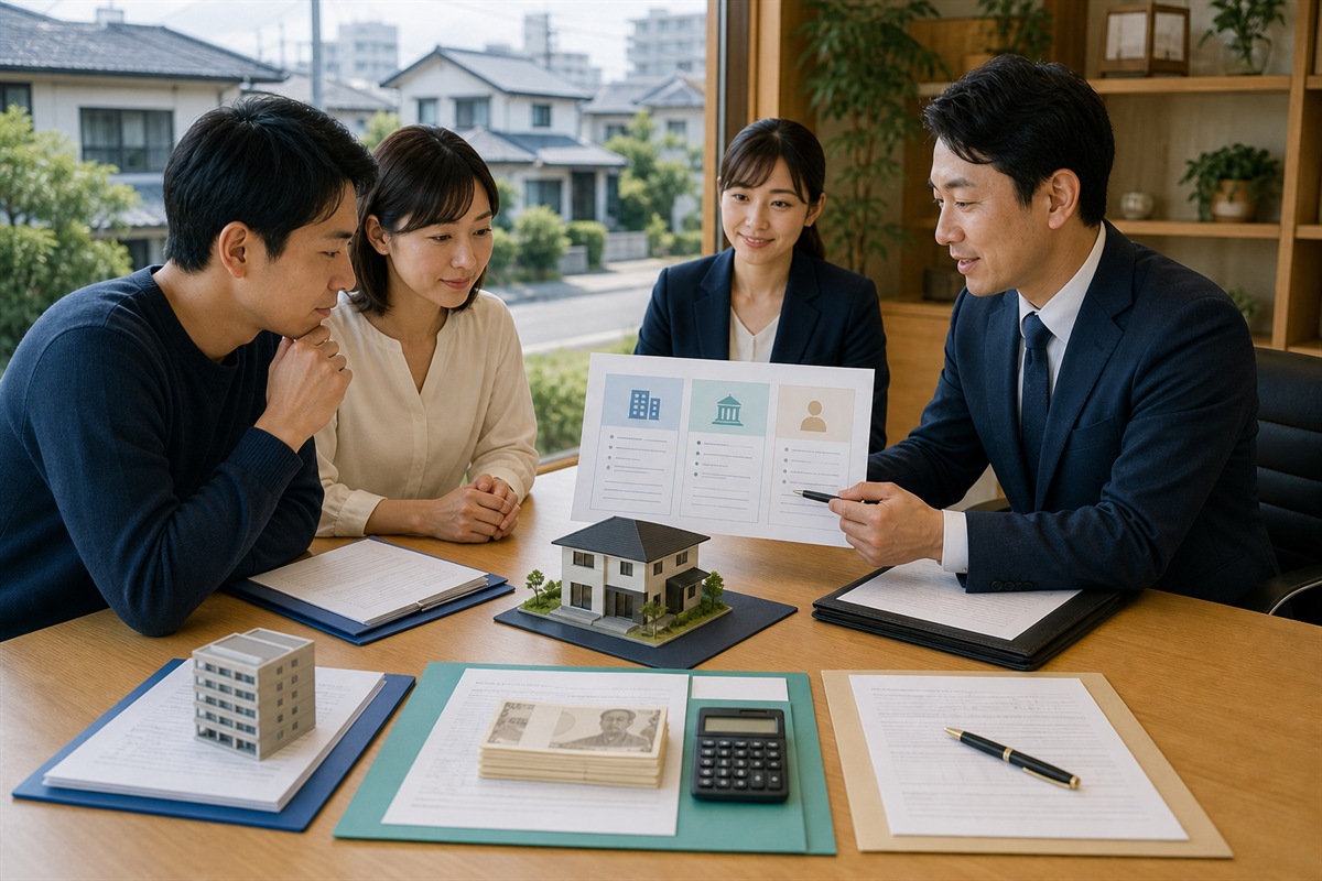 司法書士から登記費用の見積り説明を受ける挿絵