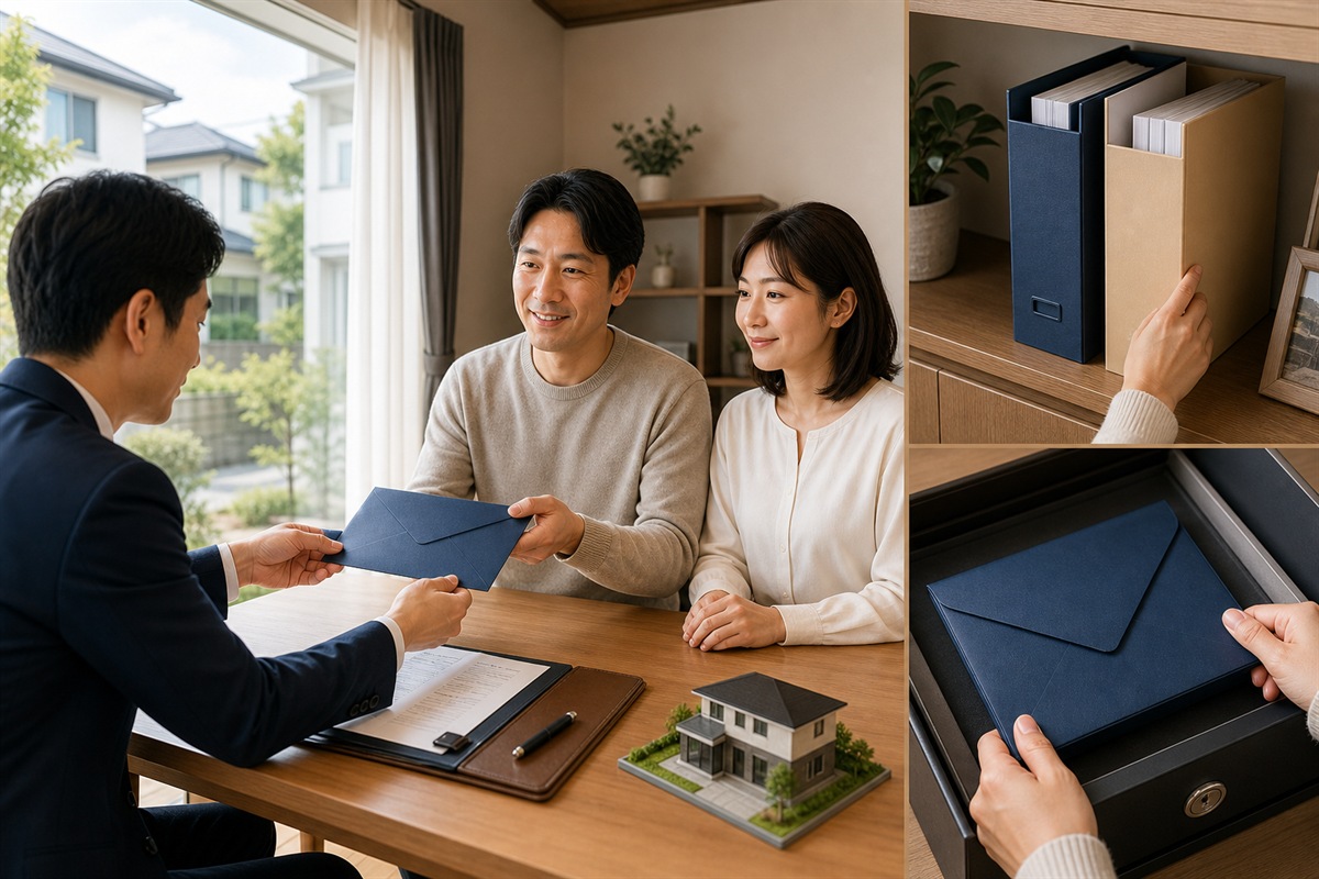 登記識別情報の安全な保管方法を説明する挿絵