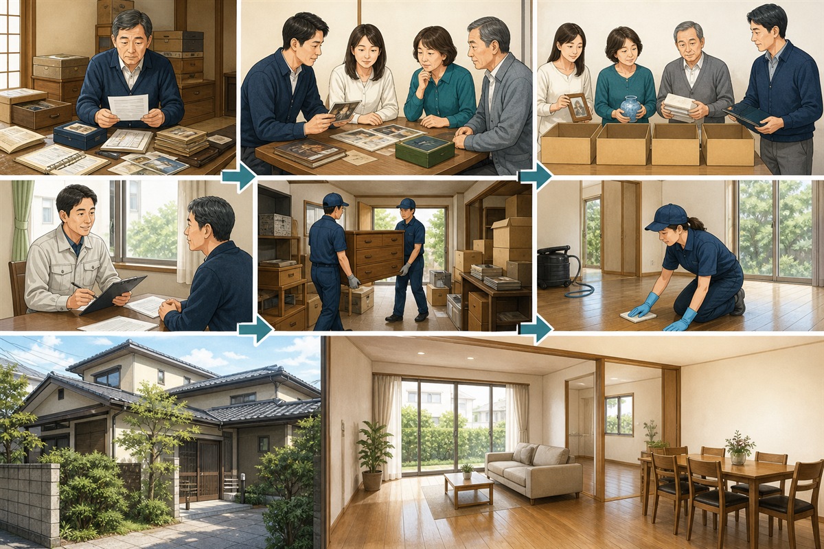 実家の片付けから売却準備までの工程