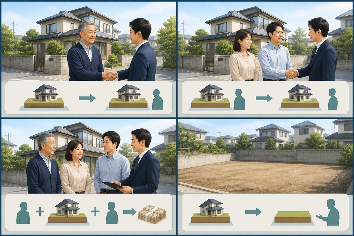 借地を処分する四つの選択肢を比較する図