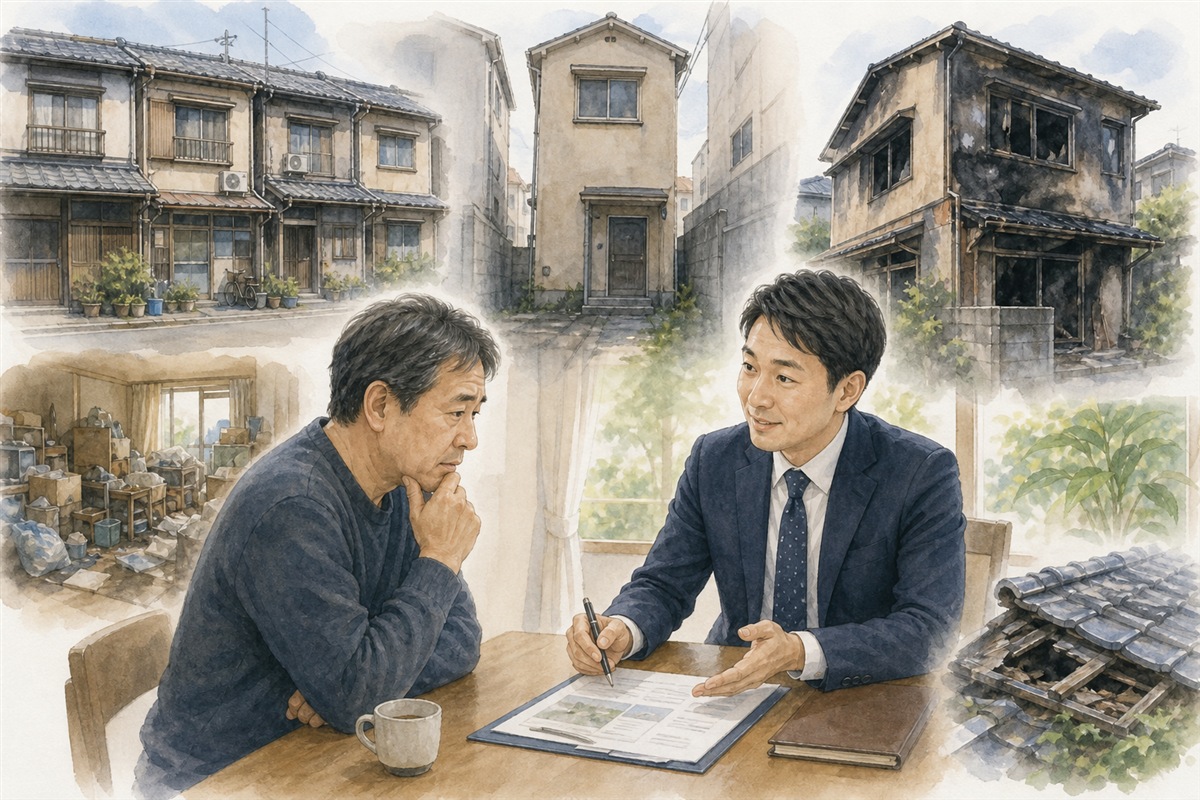 さまざまな事情のある不動産を相談する場面
