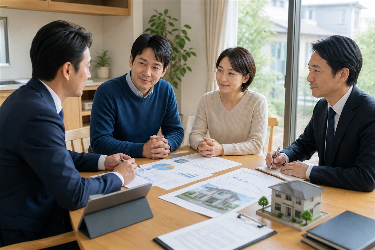 任意売却について関係者と相談する場面
