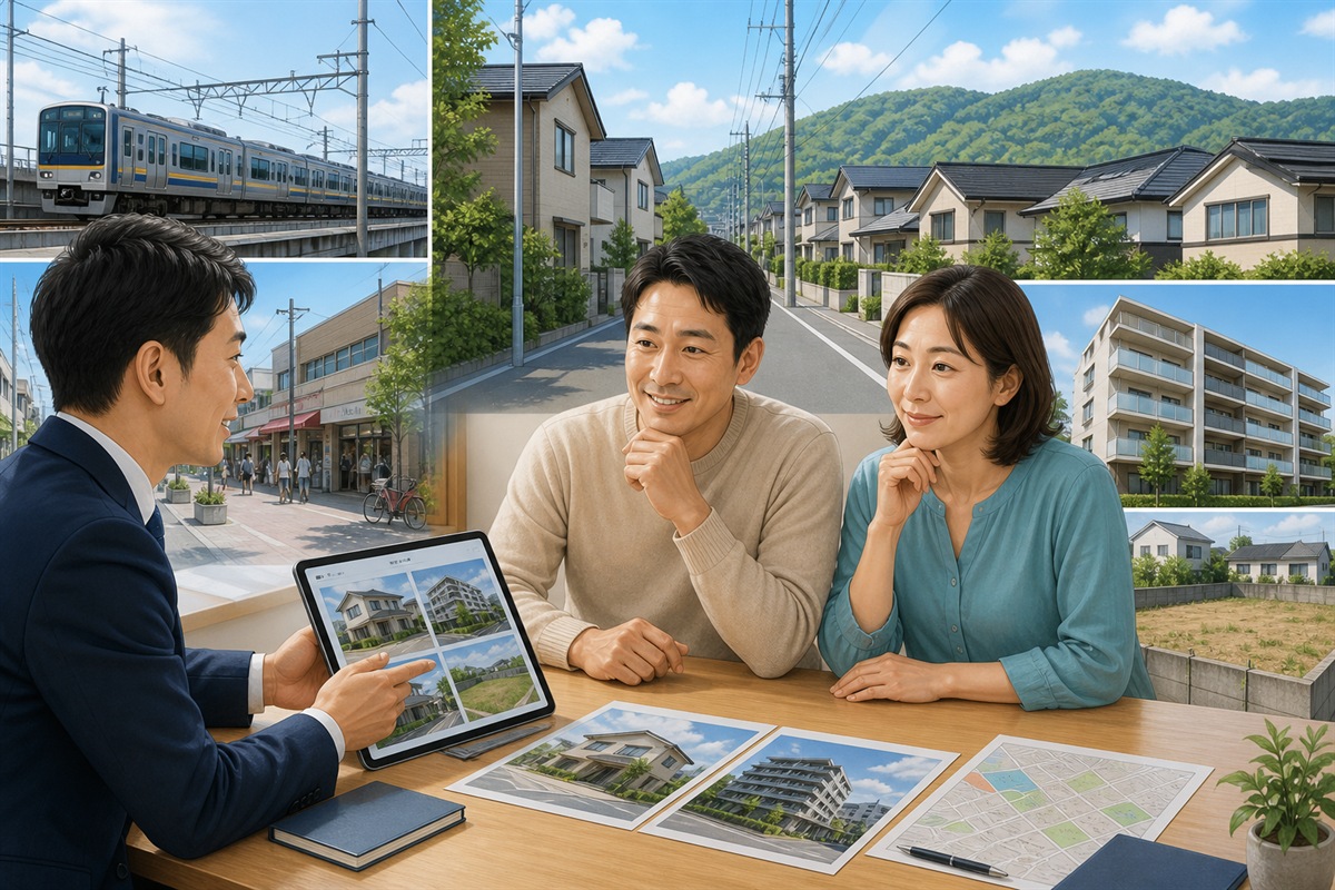 大東市の不動産を地域資料で査定する場面
