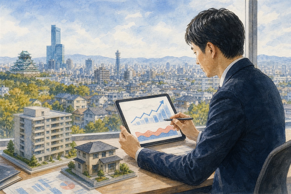 大阪の住宅市場動向を確認する図
